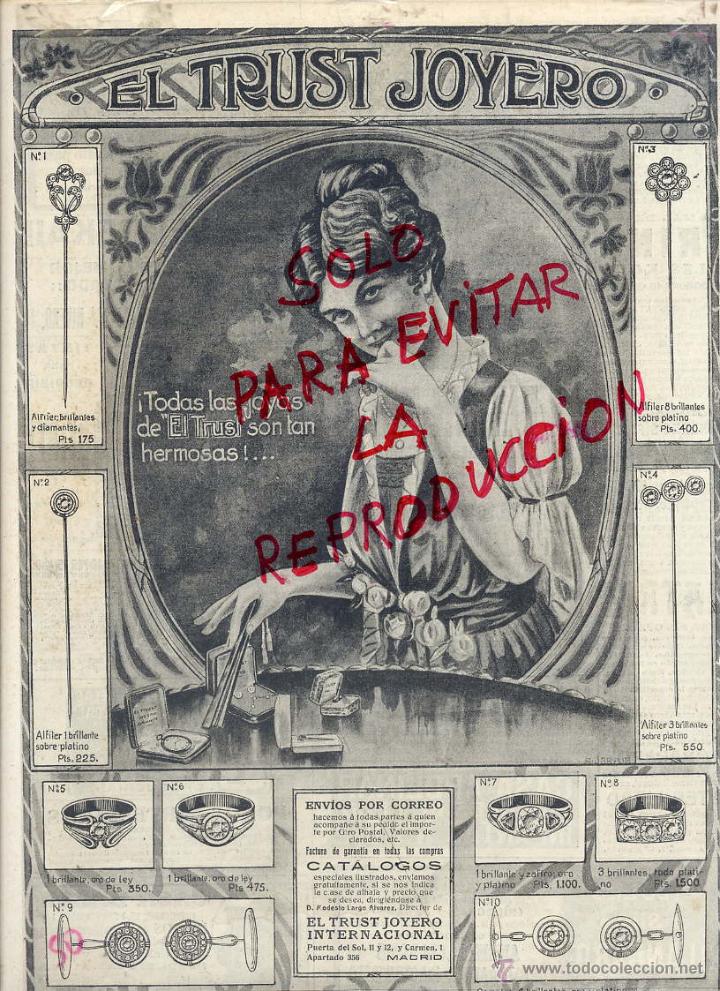 Coleccionismo de Revistas y Peri&oacute;dicos: EL TRUST JOYERO 1916 MADRID HOJA REVISTA
