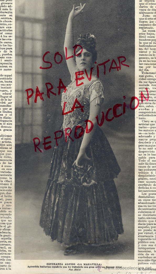 Collection Magazines and Newspapers: ESPERANZA ALONSO 1916 LA MARAVILA HOJA REVISTA