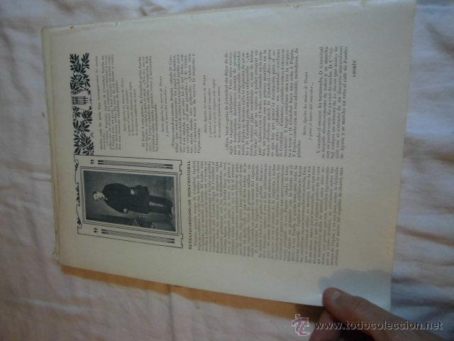 Coleccionismo de Revistas y Peri&oacute;dicos: RETRATOS HISTORICOS DON CRISTOBAL POR AZORIN HOJA REVISTA BLANCO Y NEGRO 1906