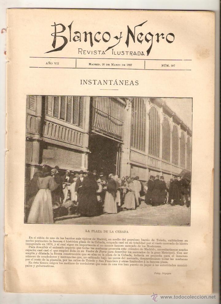 Sammeln von Zeitschriften und Zeitungen: 1897 MADRID PLAZA LA CEBADA CECILIO PLA MARIA BERTA DE ROHAN DUQUESA TEATRO PLEBEYOS LOS COCINEROS