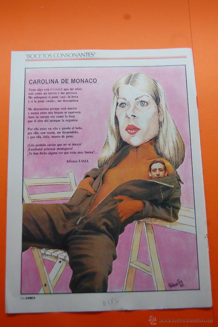 Colecionismo de Revistas e Jornais: CARICATURA - 1985 - CAROLINA DE MONACO - ALFONSO USSIA Y PALACIOS BOCETOS CONSONANTES