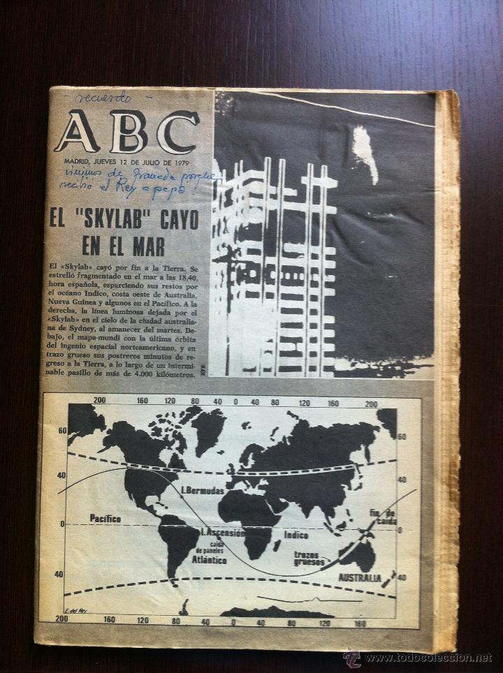 Coleccionismo de Revistas y Peri&oacute;dicos: PERIODICO ABC DEL 2 DE JULIO DE 1979 - EL SKYLAB CAY&Oacute; EN EL MAR -