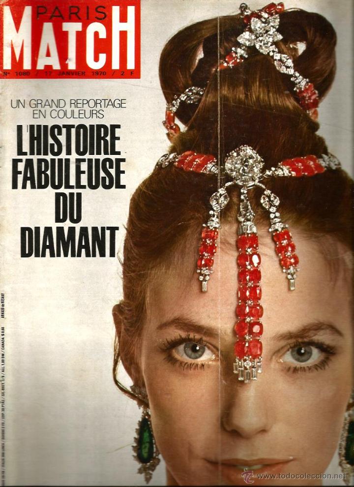 Colecionismo de Revistas e Jornais: PARIS MATCH : JANE BIRKIN + CASSIUS CLAY + DIAMANTES ( DIAMONDS )