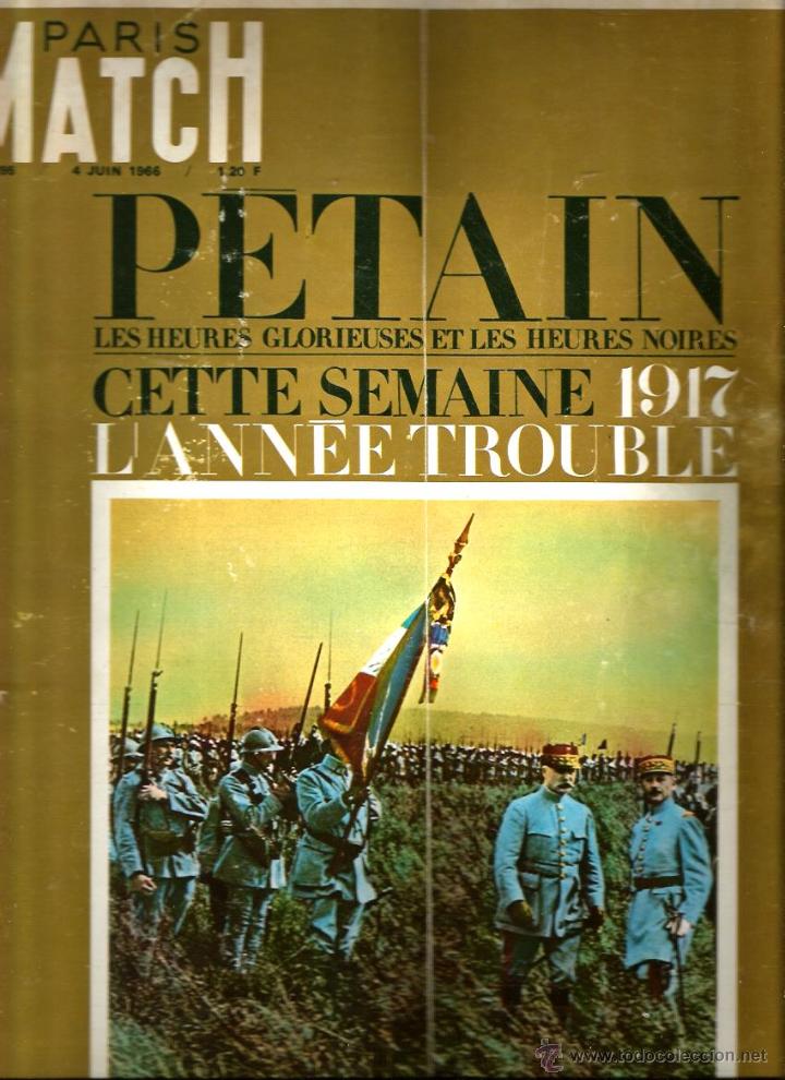 Coleccionismo de Revistas y Peri&oacute;dicos: PARIS MATCH : PETAIN + BOB DYLAN EN PARIS ( 4 PAGINAS)