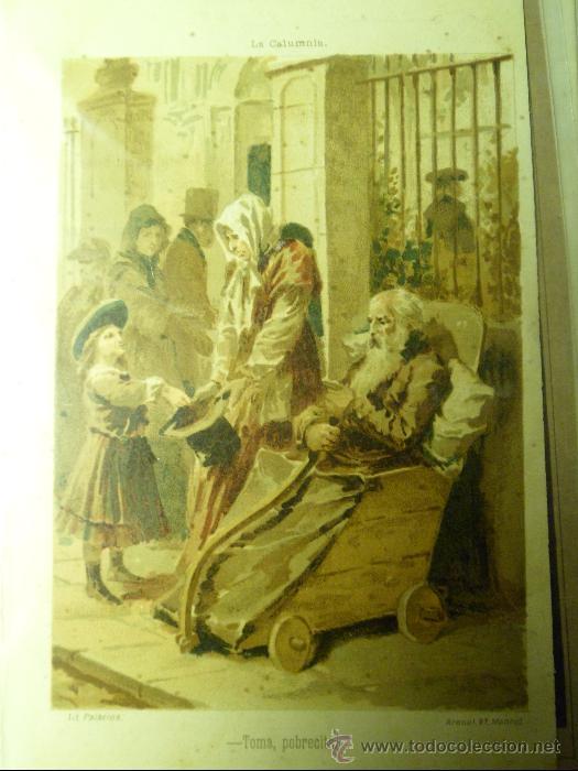 Coleccionismo de Revistas y Peri&oacute;dicos: LITOGRAF&Iacute;A A COLOR SIGLO XIX. --TOMA, POBRECITA--