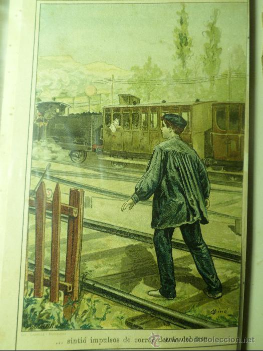 Collection Magazines and Newspapers: LITOGRAF&Iacute;A A COLOR SIGLO XIX. --SINTI&Oacute; IMPULSOS DE CORRER DETR&Aacute;S DEL TREN--