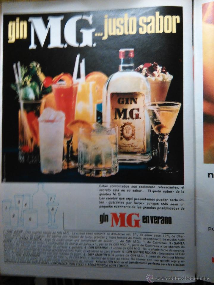Coleccionismo de revistas y peri&oacute;dicos: RECORTE ANUNCIO VINTAGE 1968 GIN MG GINEBRA
