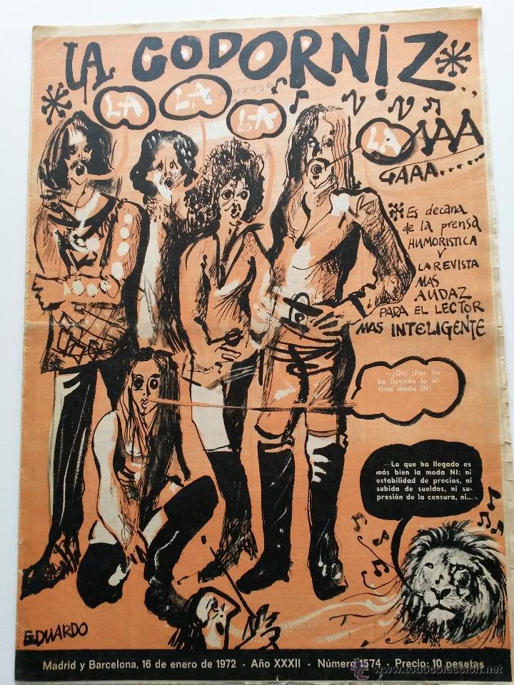 Coleccionismo de Revistas y Peri&oacute;dicos: Revista la codorniz n&ordm; 1574 de 16 de enero de 1972 la la la.la..