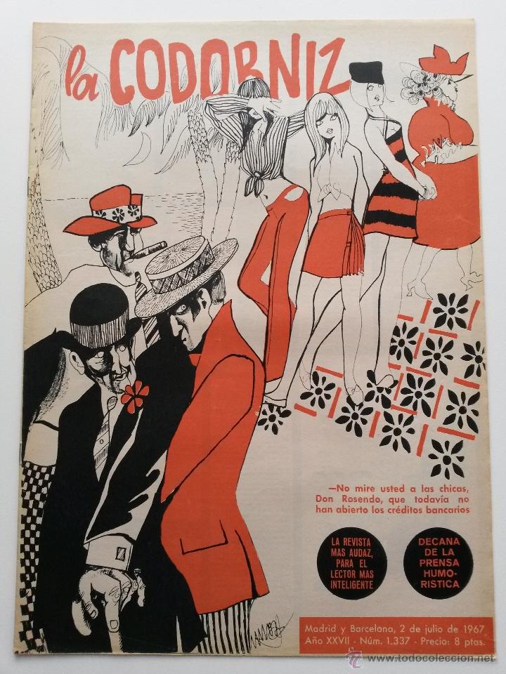 Coleccionismo de Revistas y Peri&oacute;dicos: Revista la codorniz n&ordm; 1337 de 2 de julio de 1967 las chicas y el credito bancario