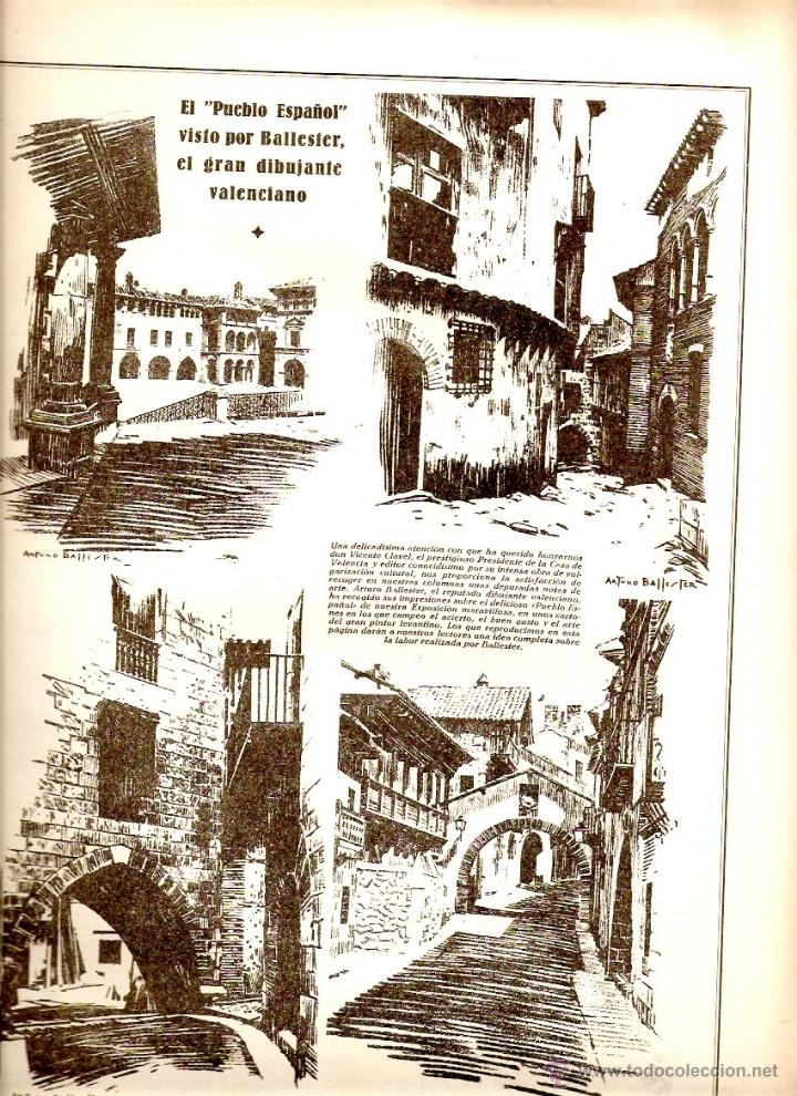 Collectionnisme de Revues et Journaux: A&Ntilde;O 1929 PUBLO ESPA&Ntilde;OL DIBUJO BALLESTER ADRIA GUAL FEODOR CHALIAPINE ARAGON MERCADO ARAGONES BARCELO