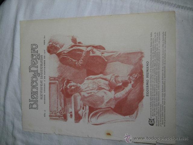 Coleccionismo de revistas y peri&oacute;dicos: EGOISMO HUMANO POR EUGENIO SELLES DIBUJOS DE HUERTAS HOJA REVISTA BLANCO Y NEGRO 1906