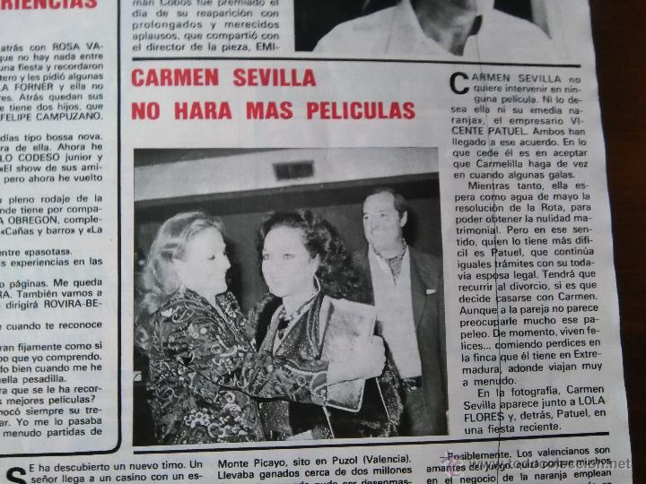Coleccionismo de Revistas y Peri&oacute;dicos: RECORTE LOLA FLORES CARMEN SEVILLA