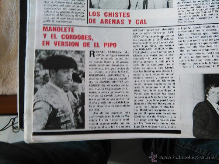 Coleccionismo de revistas y peri&oacute;dicos: RECORTE MANOLETE