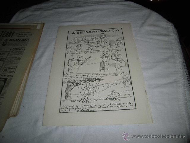 Coleccionismo de Revistas y Peri&oacute;dicos: LA SEMANA PASADA POR XAUDARO/PARA LOS FEOS POR GIL PARRADO DIBUJOS  HOJA REVISTA BLANCO Y NEGRO 1906