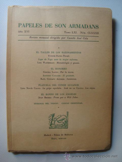 Coleccionismo de Revistas y Peri&oacute;dicos: PAPELES DE SON ARMADANS (N&ordm; 182 CLXXXII, MAYO 1971). JOAN BROSSA - PROSA PER A WILL FABER.