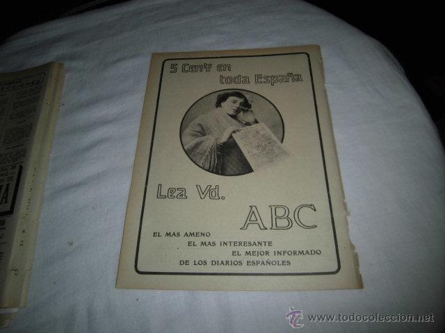 Coleccionismo de revistas y peri&oacute;dicos: PUBLICIDAD LEA USTED ABC  HOJA REVISTA BLANCO Y NEGRO 1911