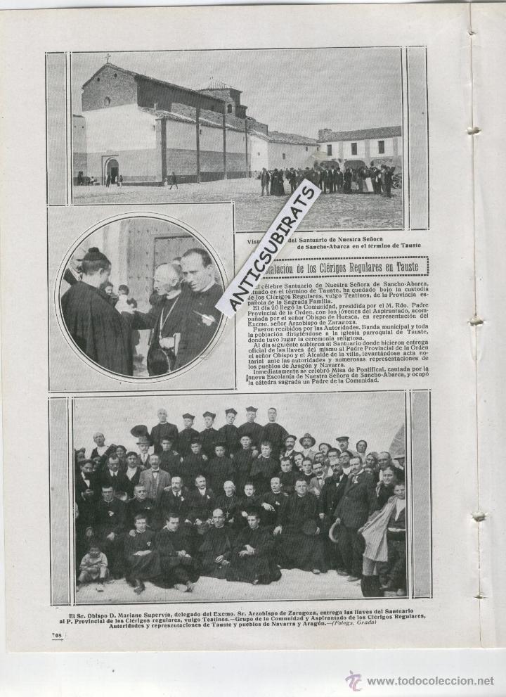 Coleccionismo de revistas y peri&oacute;dicos: REVISTA A&Ntilde;O 1912 RELIGIOSOS EN TAUSTE CRISTO DE TORRIJOS ESPECTACULAR FOTO DE ZUMARRAGA