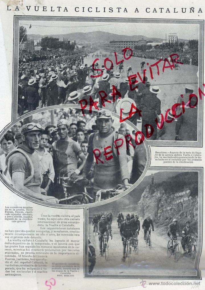 Coleccionismo de revistas y peri&oacute;dicos: CICLISMO 1927 VUELTA CICLISMO A CATALU&Ntilde;A HOJA REVISTA