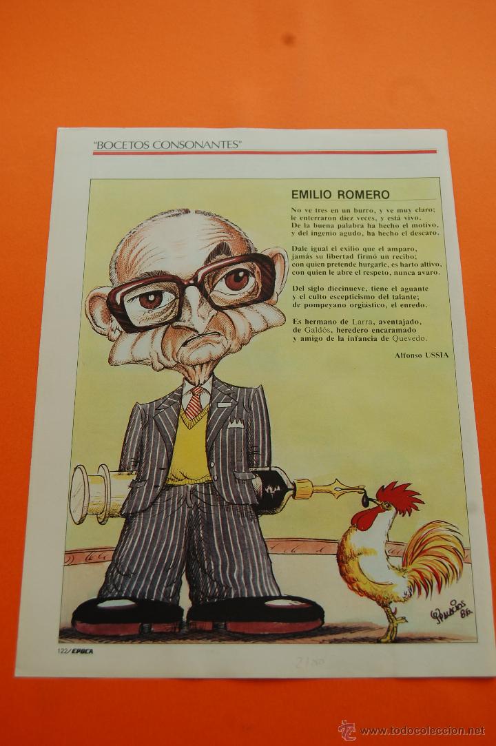 Coleccionismo de revistas y peri&oacute;dicos: CARICATURA - 1986 - EMILIO ROMERO - ALFONSO USSIA Y PALACIOS BOCETOS CONSONANTES