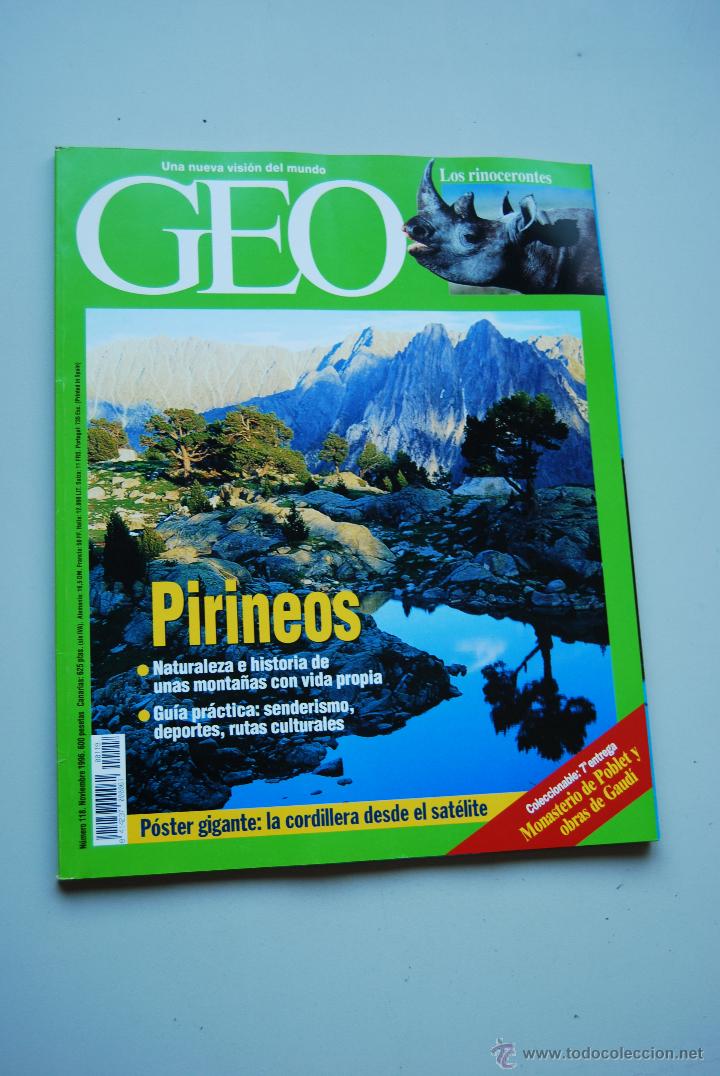 Coleccionismo de Revistas y Peri&oacute;dicos: REVISTA GEO. NUM.118: PIRINEROS-RINOCERONTES-MONASTERIO DE POBLET, OBRAS DE GAUD&Iacute;