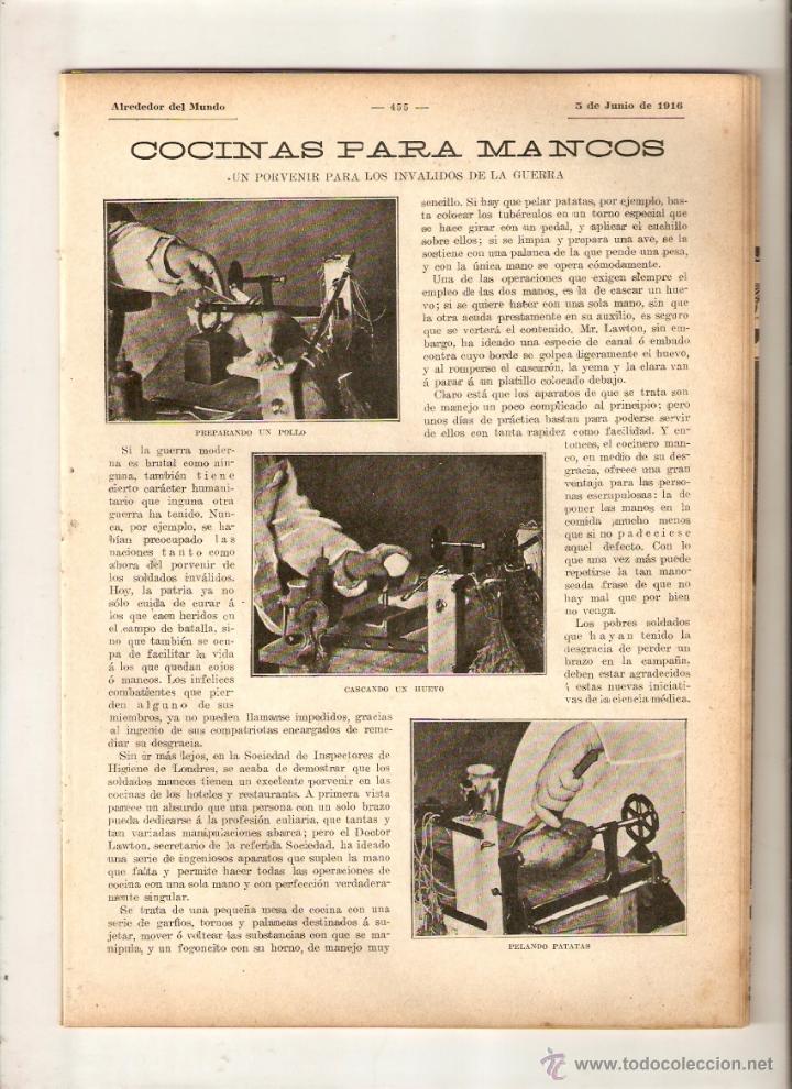 Coleccionismo de Revistas y Peri&oacute;dicos: A&Ntilde;O 1916 COCINAS PARA MANCOS INVALIDOS GUERRA TREN LOCOMOTORA POLVO DE CARBON FLORES DEL CAMPO