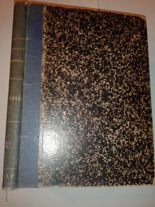 Coleccionismo de revistas y peri&oacute;dicos: ROSAS Y ESPINAS REVISTA IBERO AMERICANA DE LITERATURA Y ARTE 1919 N&Uacute;MEROS 63 A 84 ENCUADERNADOS