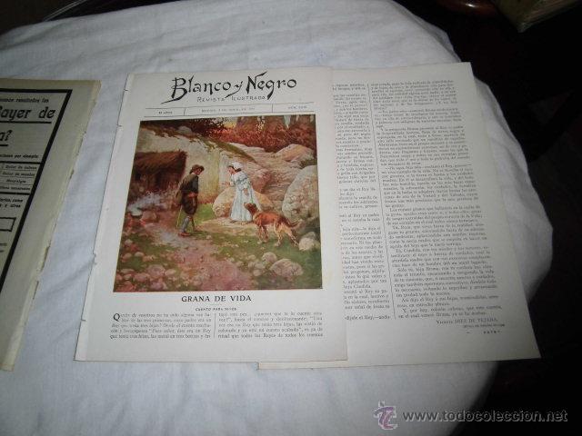 Coleccionismo de Revistas y Peri&oacute;dicos: GRANA DE VIDA CUENTO PARA NI&Ntilde;OS POR VICENTE DIEZ DE TEJADA DIBUJOS HOJA REVISTA BLANCO Y NEGRO 1911