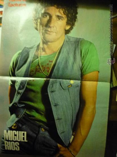 Coleccionismo de Revistas y Peri&oacute;dicos: POSTER CENTRAL REVISTA LECTURAS CANTANTE MIGUEL RIOS