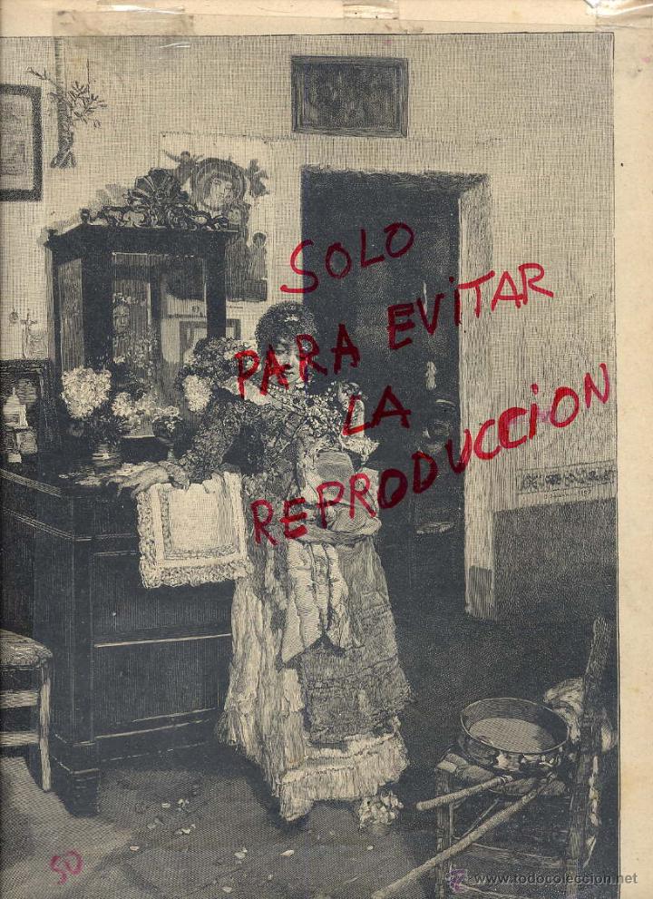Coleccionismo de revistas y peri&oacute;dicos: FIESTA DE LA MADONA 1890 ILUSTRACION HOJA REVISTA