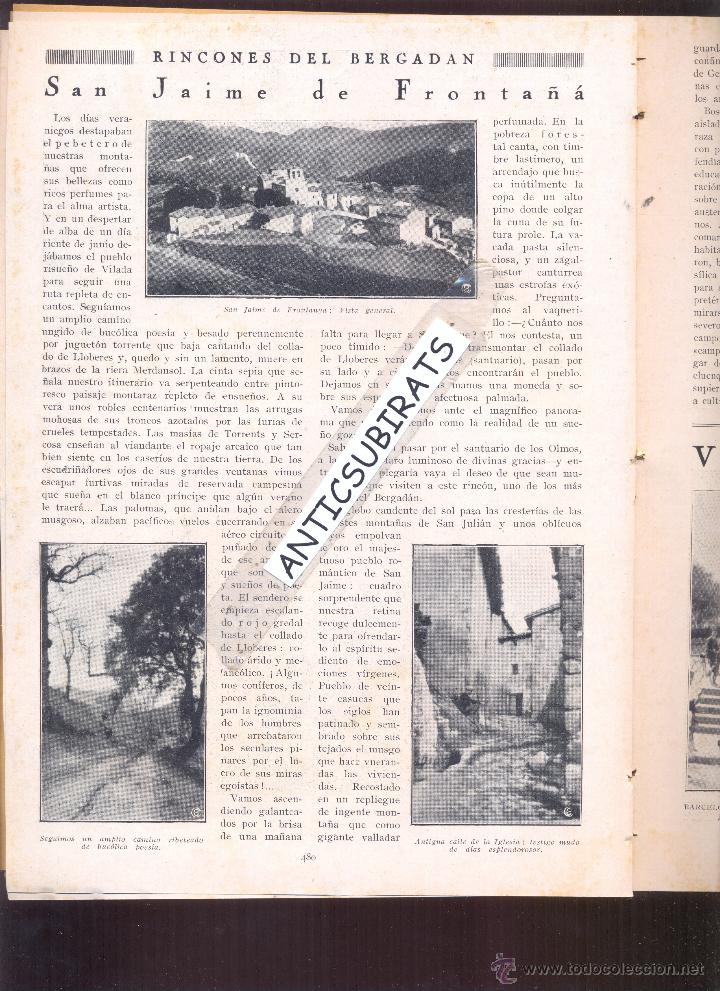Collezionismo di Riviste e Giornali: REVISTA 1930 MONASTERIO DE SAMOS EN LUGO SELECCIO CATALANA DE BASQUET SANT JAUME DE FRONTANYA BERGA