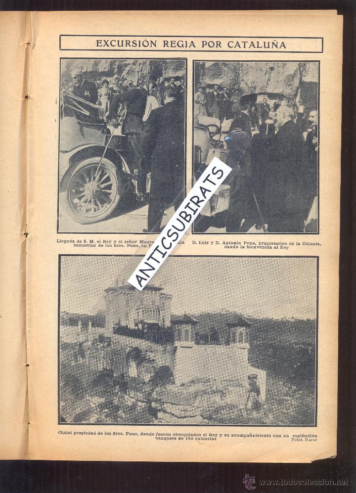 Collectionnisme de Revues et Journaux: 1908 VISITA DEL REY ALFONSO XIII A CAL PONS DE PUIG-REIG MINAS DE FIGOLS AMETLLA MONEGAL CASSERRES