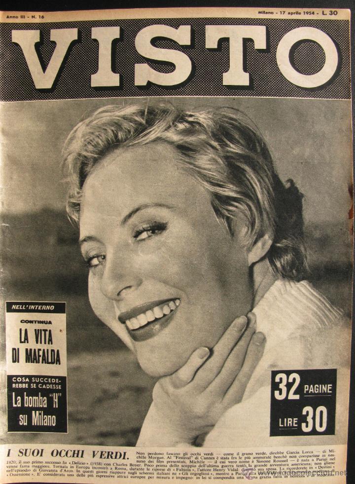 Collezionismo di Riviste e Giornali: REVISTA ITALIANA VISTO 1954 MICHELE MORGAN GINA LOLLOBRIGIDA
