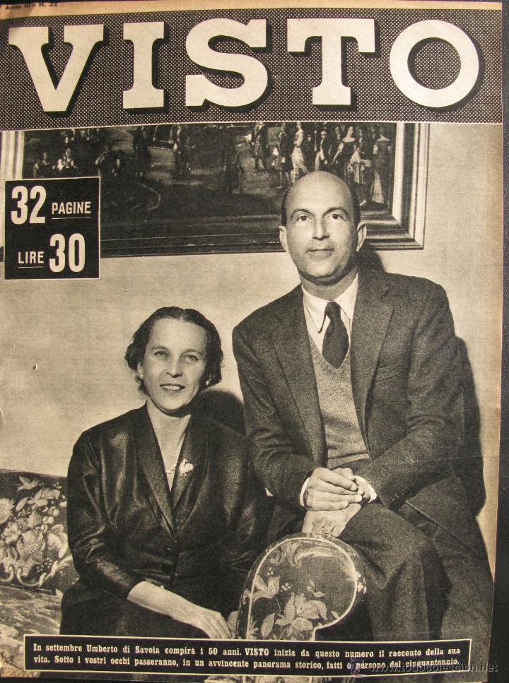Collezionismo di Riviste e Giornali: REVISTA ITALIANA VISTO 1954 UMBERTO DI SAVOIA  MARINA DORIA