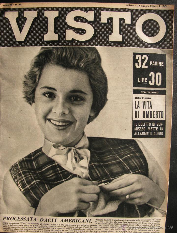 Collezionismo di Riviste e Giornali: REVISTA ITALIANA VISTO 1954 ROSSANA PODESTA