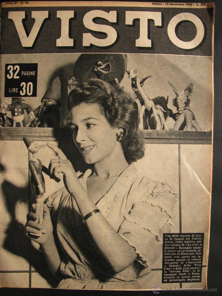 Collezionismo di Riviste e Giornali: REVISTA ITALIANA VISTO 1954 COSETTA GRECO