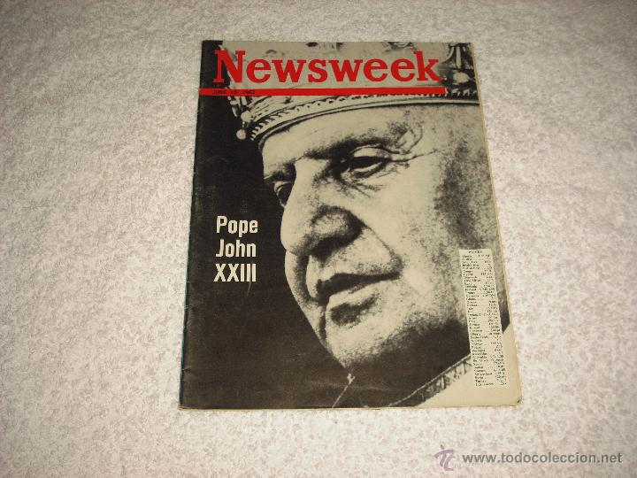 Colecionismo de Revistas e Jornais: NEWSWEEK . JUNE 1963. EN PORTADA POPE JOHN XXIII