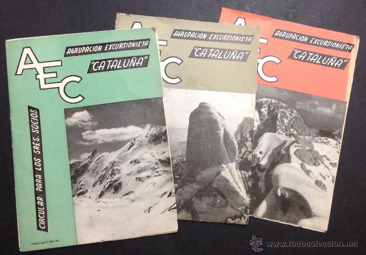 Coleccionismo de revistas y peri&oacute;dicos: AEC. AGRUPACI&Oacute;N EXCURSIONISTA CATALU&Ntilde;A. 3 n&uacute;meros. 1961.