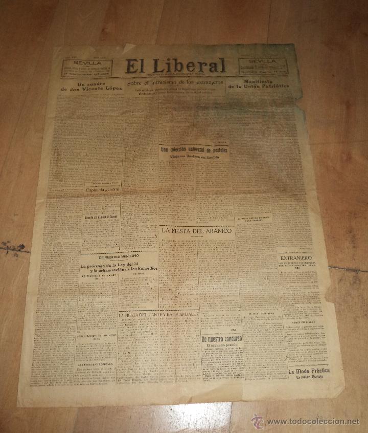 Sammeln von Zeitschriften und Zeitungen: PERIODICO EL LIBERAL. 8 ABRIL 1925. MADRID. UNION PATRIOTICA, VICENTE LOPEZ. LEER