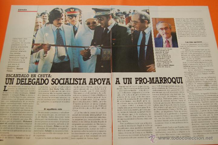 Sammeln von Zeitschriften und Zeitungen: ARTICULO 1986 - ESCANDOLO EN CEUTA - 4 PAGINAS