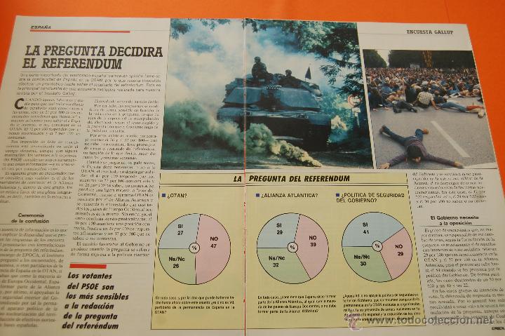 Coleccionismo de revistas y peri&oacute;dicos: ARTICULO 1986 - EL REFERENDUM DE LA OTAN LO QUE VOTARAN LOS FAMOSOS  LOLA FLORES SACRISTAN 8 PAGINAS