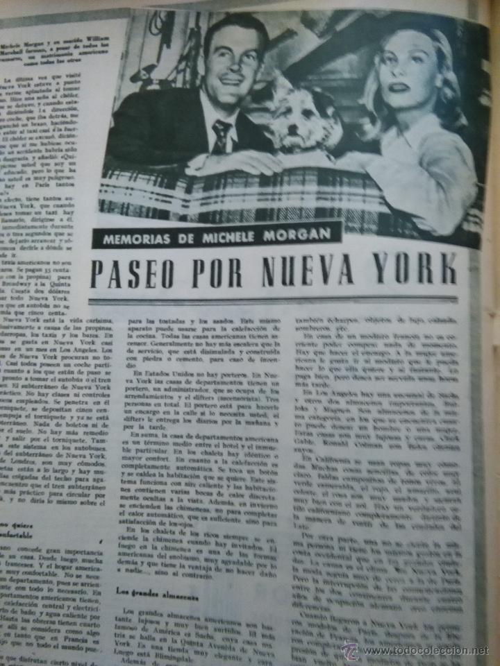 Collectionnisme de Revues et Journaux: recorte de 1949 michele morgan william marshall
