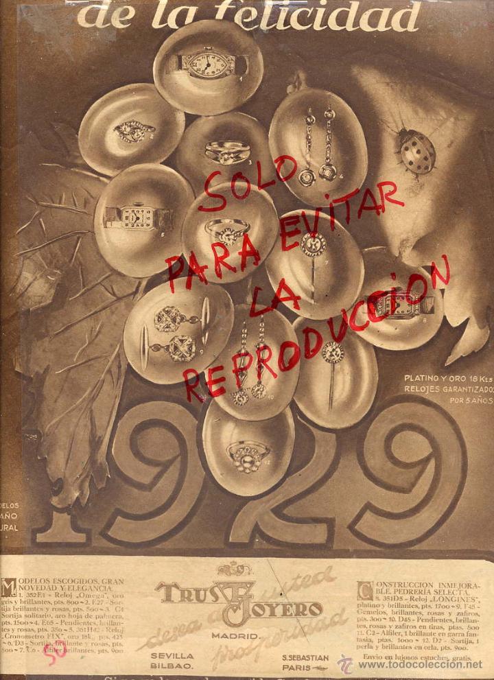 Coleccionismo de Revistas y Peri&oacute;dicos: TRUST JOYERO 1929 MADRID JOYERO HOJA REVISTA