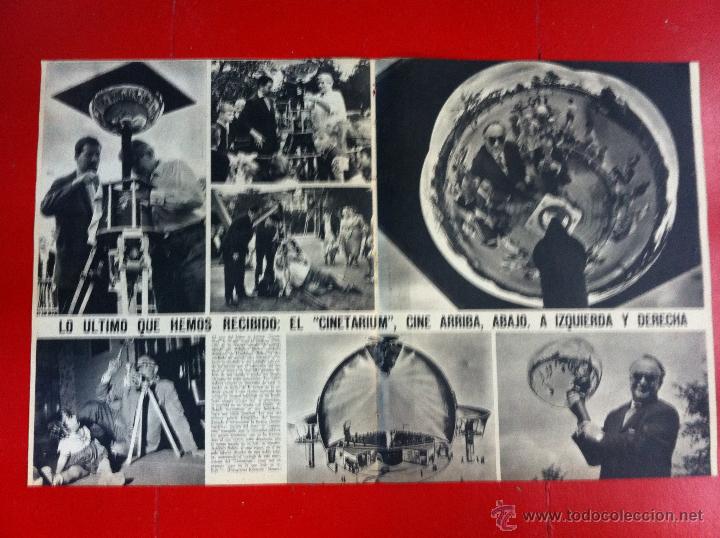 Collezionismo di Riviste e Giornali: HOJA DE  REVISTA (D&Eacute;CADA 1950)  EL CINETARIUM, CINE ARRIBA, ABAJO, A IZQUIERDA Y DERECHA.