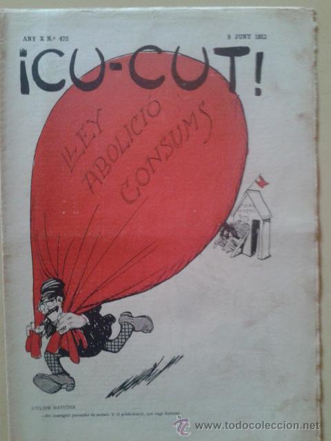 Coleccionismo de Revistas y Peri&oacute;dicos: REVISTA CU-CUT ANY X NUM.472 8 JUNY 1911 (EN CATAL&Agrave;)