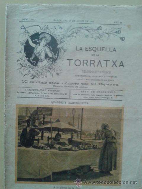 Coleccionismo de Revistas y Peri&oacute;dicos: REVISTA LA ESQUELLA DE LA TORRATXA. ANY 25 NUM. 1284 BARCELONA 14 AGOST 1903