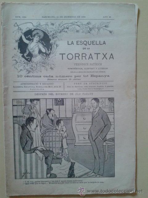 Coleccionismo de Revistas y Peri&oacute;dicos: REVISTA LA ESQUELLA DE LA TORRATXA. ANY 26 NUM. 1354 BARCELONA 16 DESEMBRE 1904