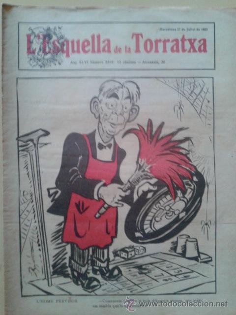 Coleccionismo de Revistas y Peri&oacute;dicos: REVISTA LA ESQUELLA DE LA TORRATXA. ANY 46 NUM. 2316 BARCELONA 27 JULIOL 1923