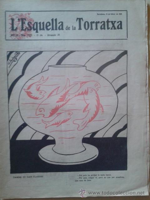 Coleccionismo de Revistas y Peri&oacute;dicos: REVISTA LA ESQUELLA DE LA TORRATXA. ANY 52 NUM. 2591 BARCELONA 22 FEBRER 1929