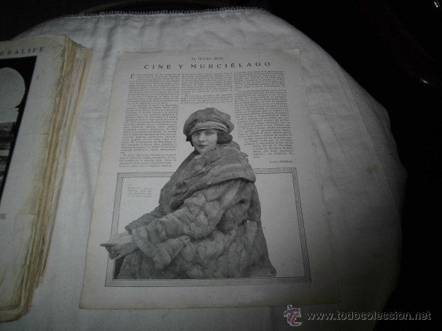 Collection Magazines and Newspapers: CINE Y MURCIELAGO TOMAS BORRAS/JACQUELINE LOGAN THOMAS ARTISTA HOJA REVISTA NUEVO  MUNDO  1921