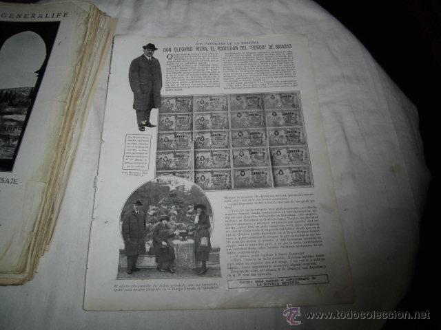 Collection Magazines and Newspapers: DON OLEGARIO RIERA POSEEDOR DEL GORDO DE NAVIDAD HOJA REVISTA NUEVO MUNDO  1921
